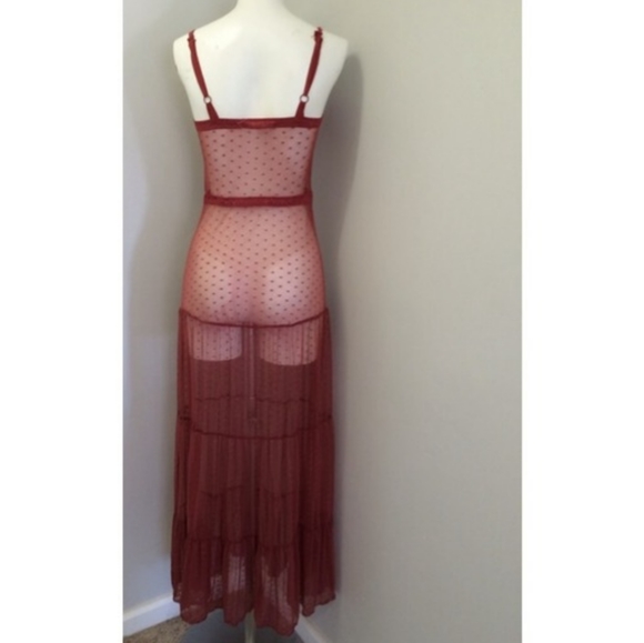 Free People point d'espirit sheer swiss dot maxi - Picture 3 of 13